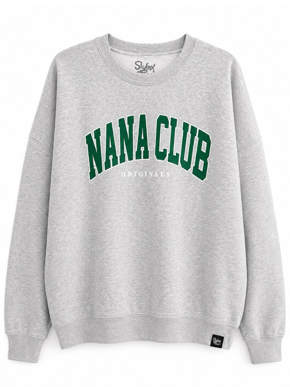 Sly Fox NWOT Grey "Nana Club" Crewneck Sweatshirt XXL soft cotton/poly